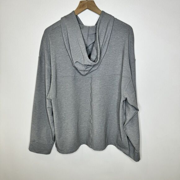 Nike Yoga Dri Fit hoodie hooded sweatshirt gray Pull-over DM7033-073 - Picture 4 of 14